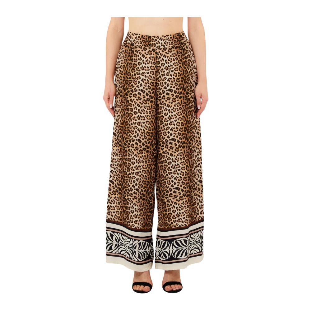 Liu Jo Kvinno Multicolor Byxor Dam, Xs, Wide Byxor