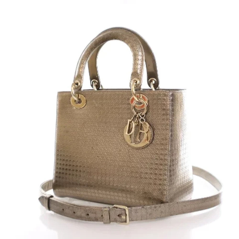 Dior Vintage Pre-owned Fabric handbags Yellow Dames