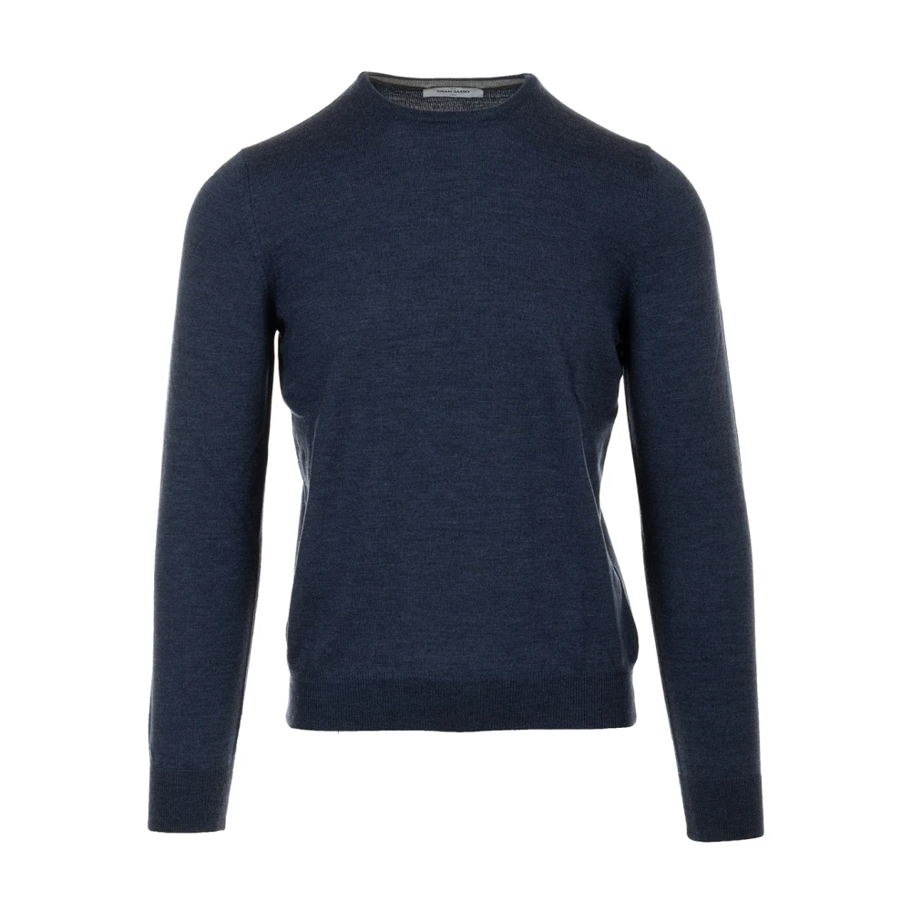 Gran Sasso Blauwe Ronde-Hals Gebreide Trui voor Mannen Blue Heren