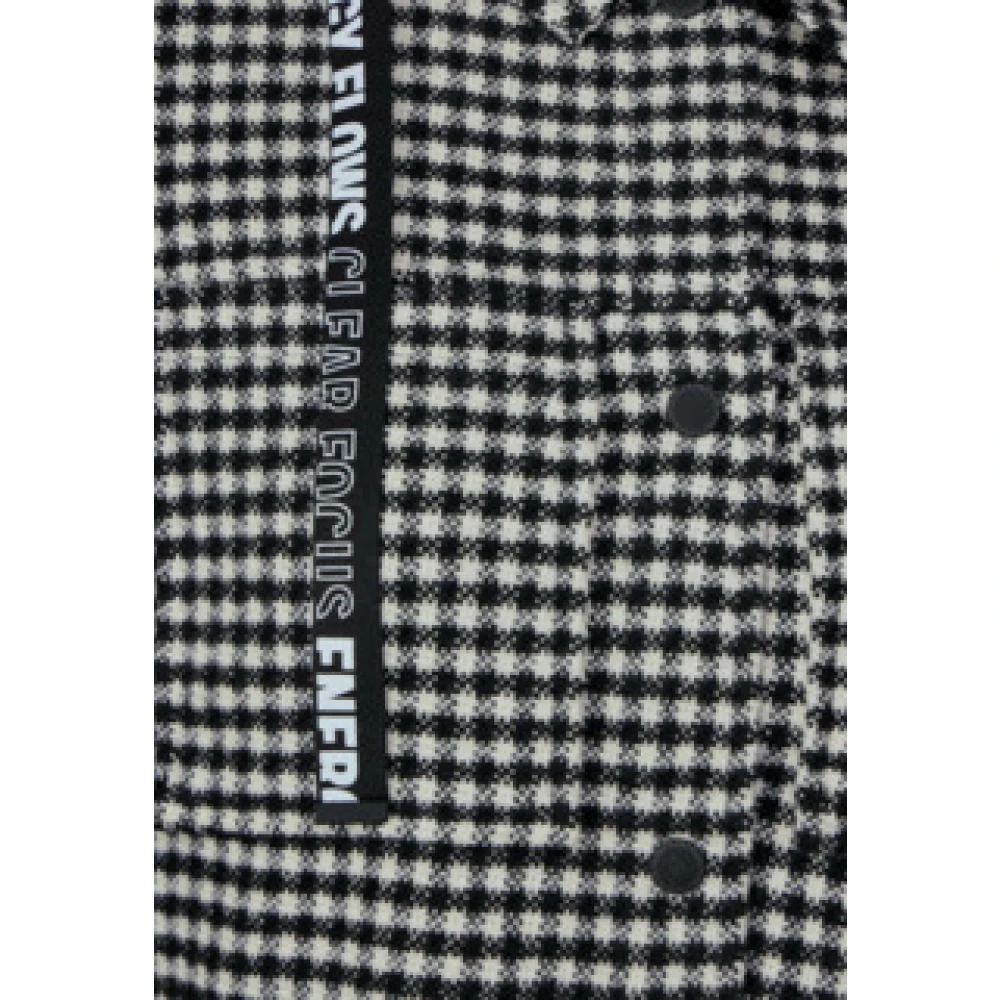 cecil Vichy Overshirt met Hoody Black Dames