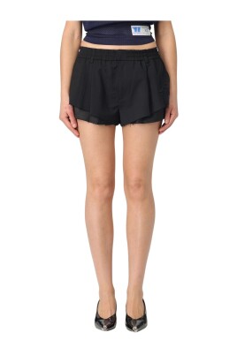 black-layered-casual-shorts