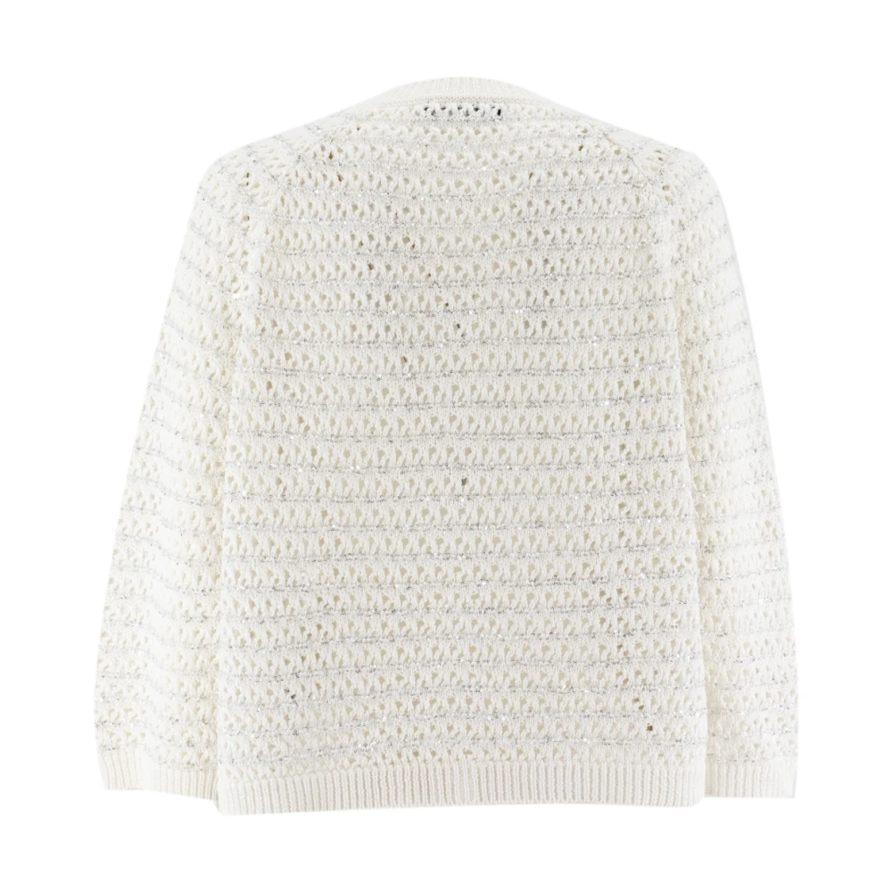 Fabiana Filippi Gestreepte knoopvest White Dames