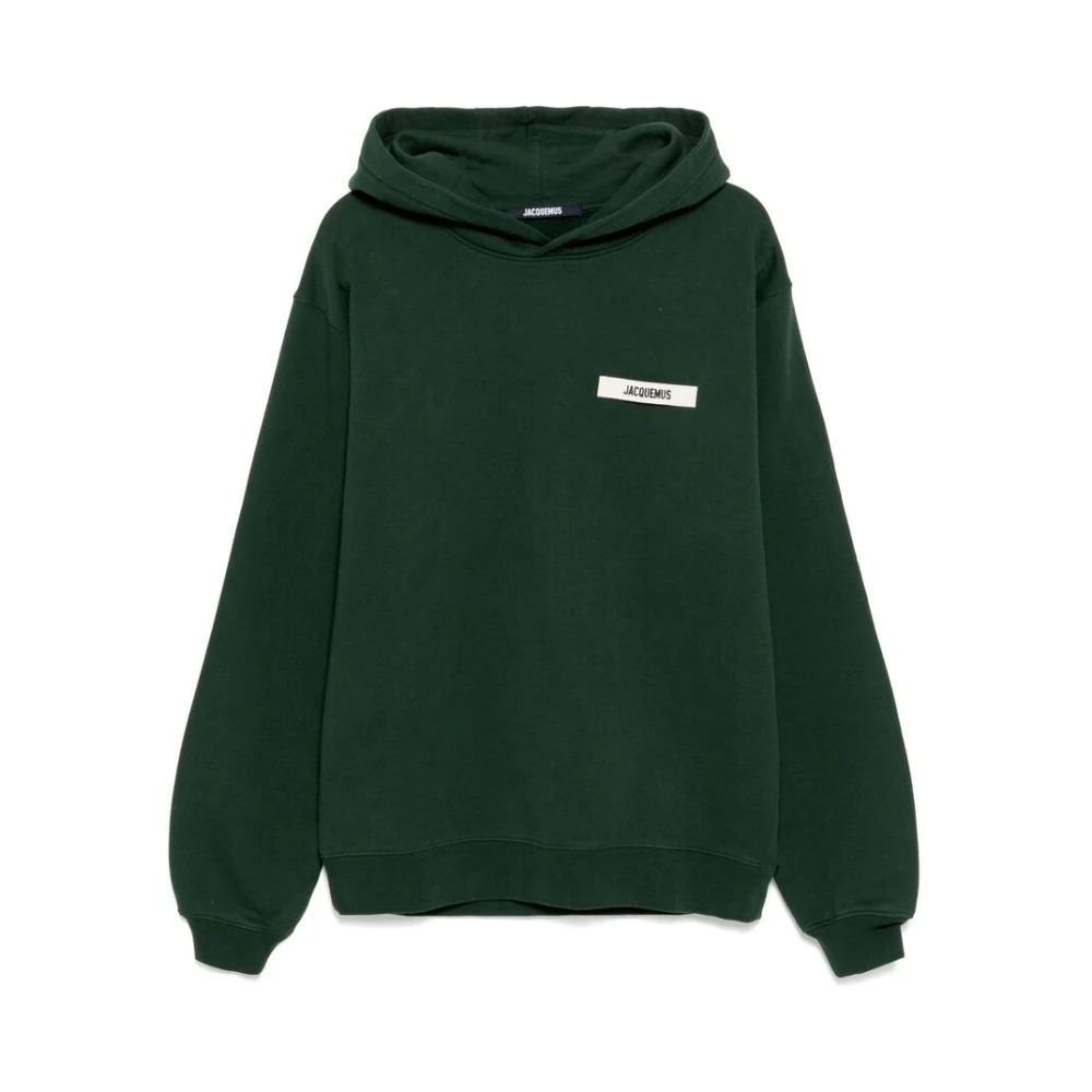 Jacquemus Donkergroene Slouchy Hood Sweatshirt Green Heren