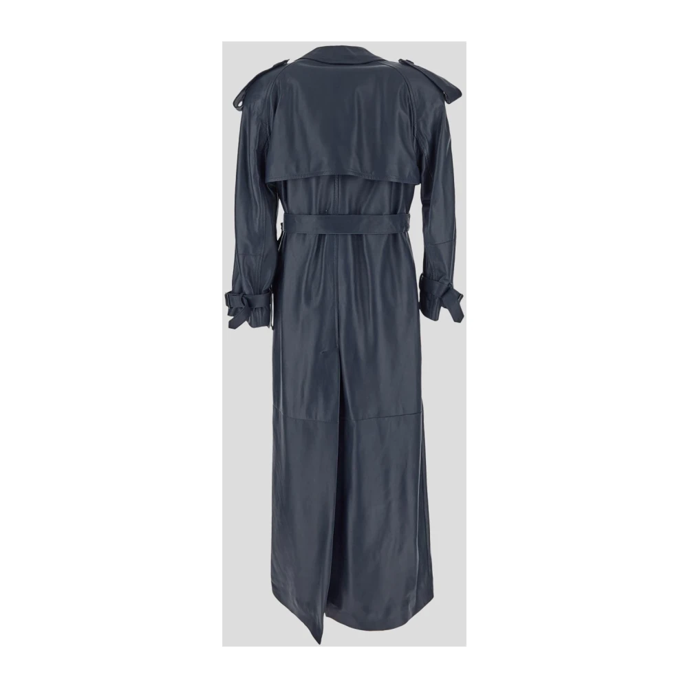 Salvatore Santoro Leren Glov Coat Gray Dames