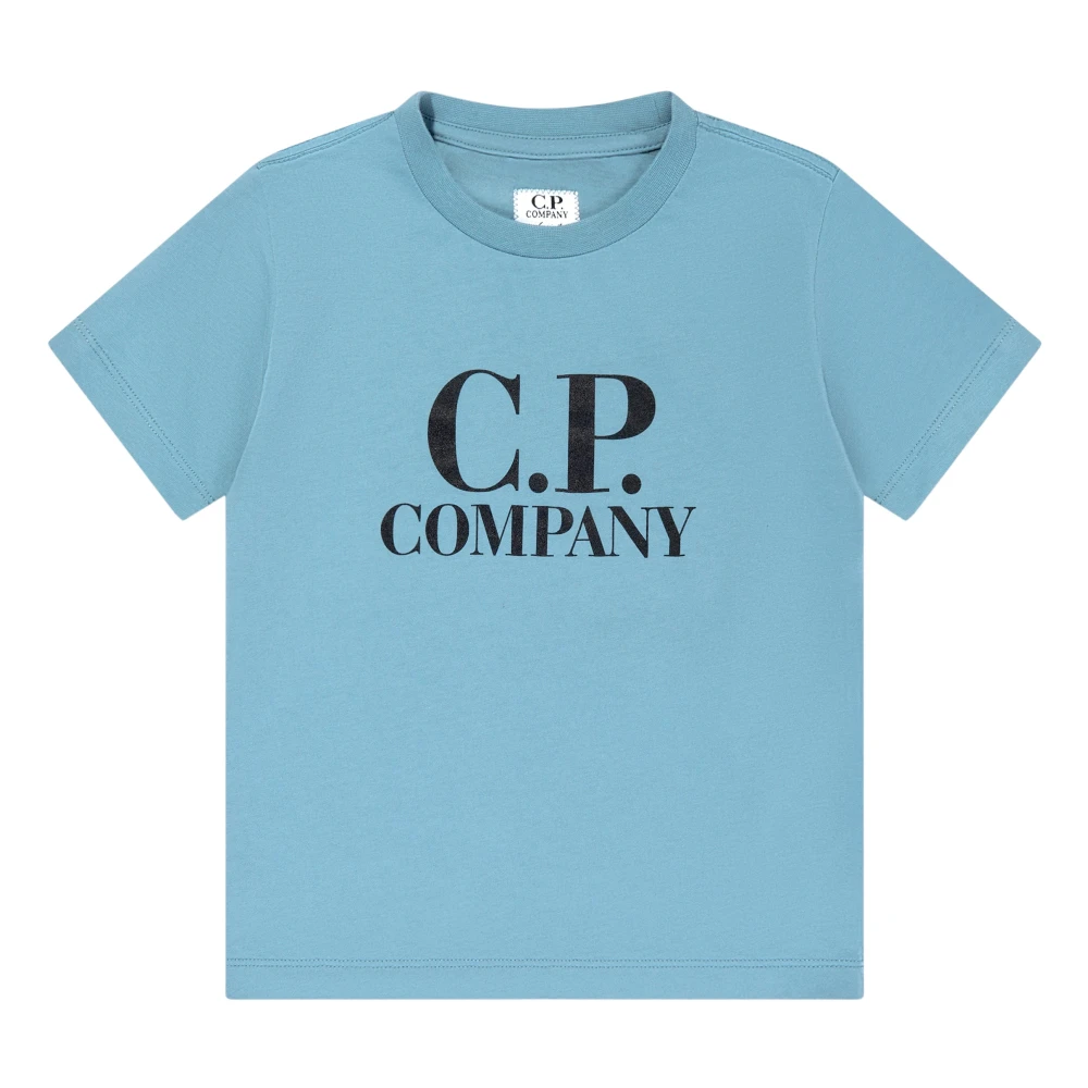 C.p. Company Blue Logo Back Goggle T-Shirt - Unisex - Kids Short Sleeve T-Shirts - 4 Y - Kids