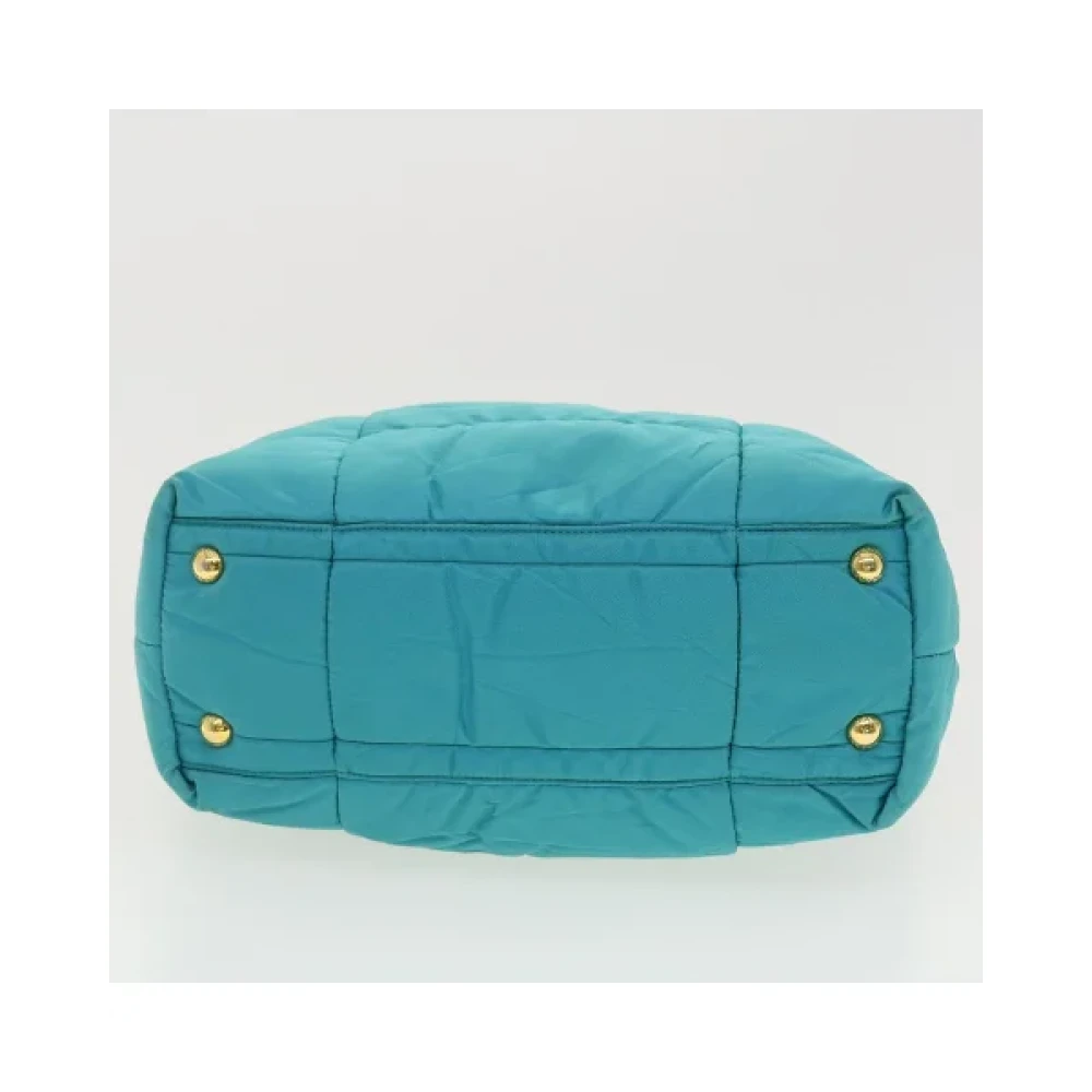 Prada Vintage Pre-owned Nylon handbags Blue Dames