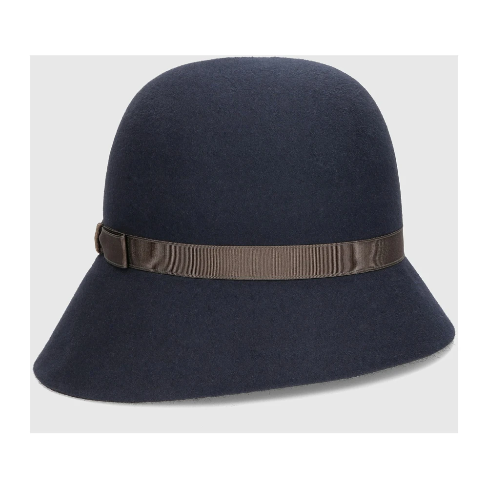 Borsalino Retro-stijl Cloche Hat Gray Dames