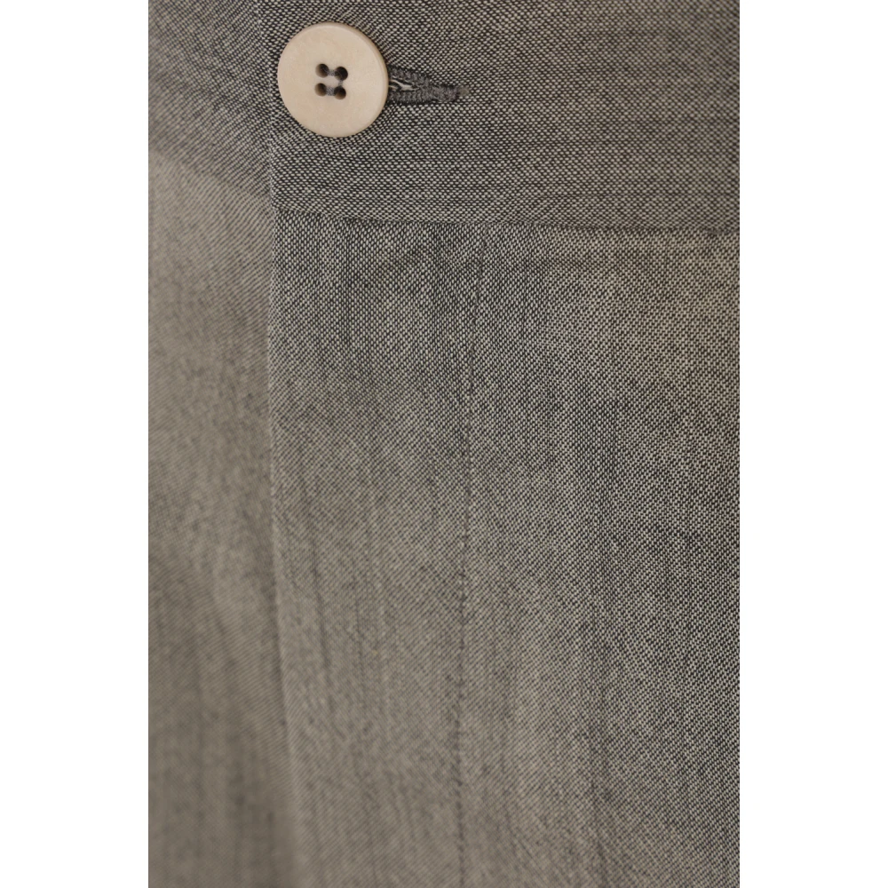 Magliano Grijze wollen shorts met riemlussen Gray Heren