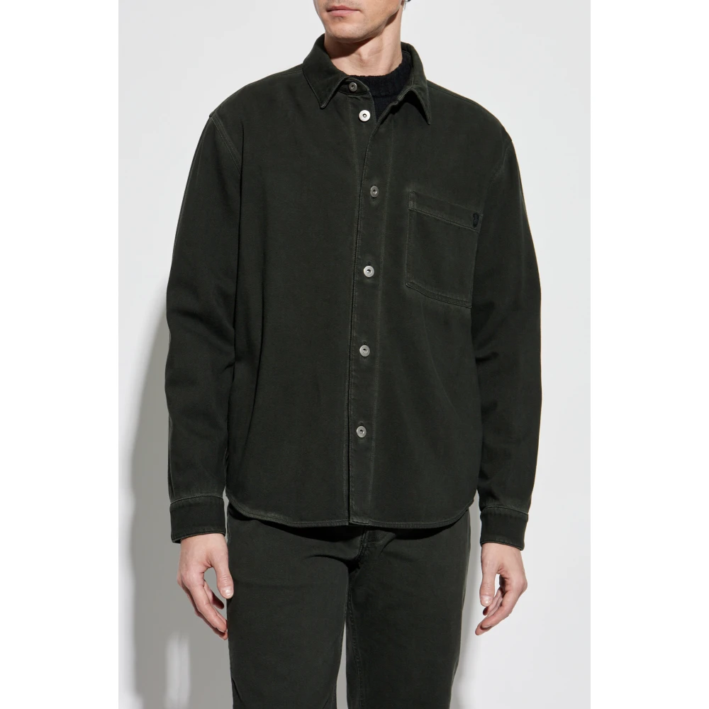 Burberry Denim shirt met zak Green Heren