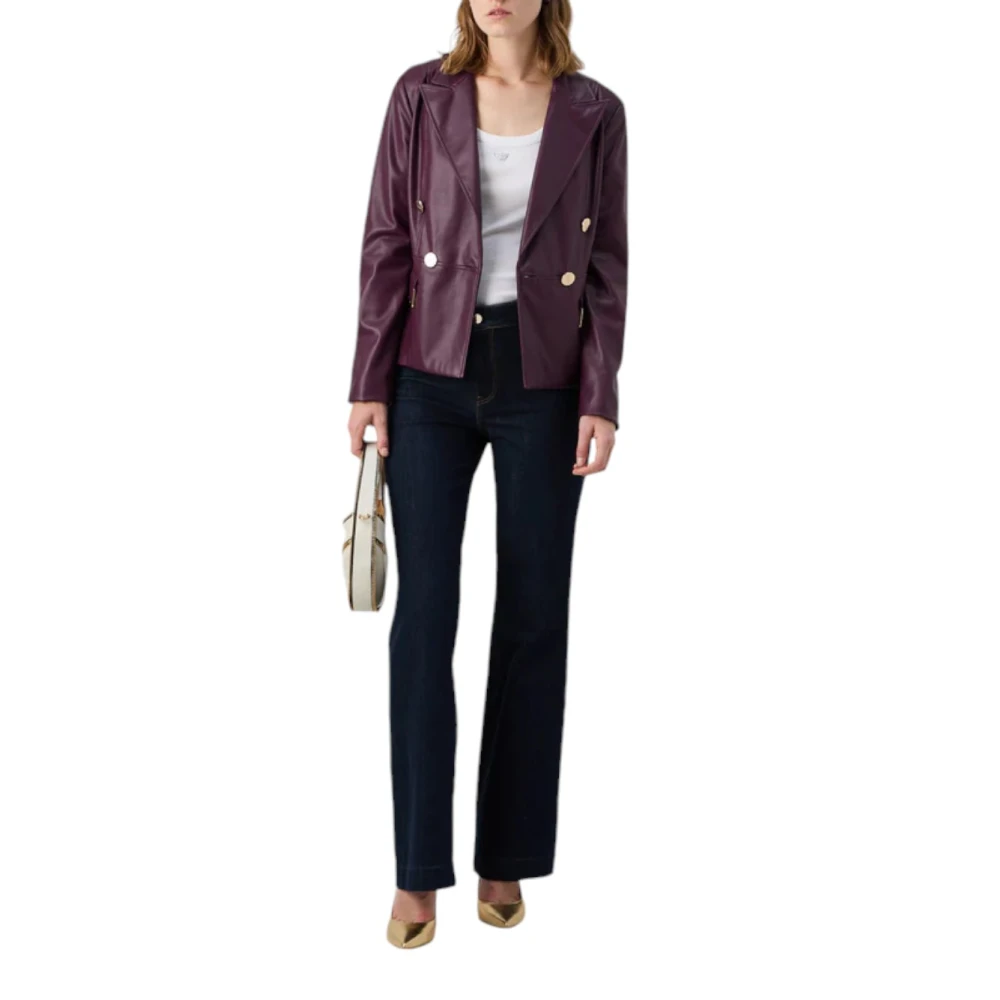 Liu Jo Elegante Blazer voor Vrouwen Purple Dames