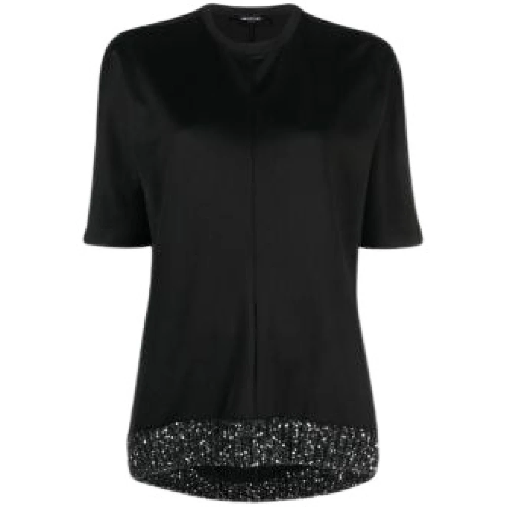 Fabiana Filippi Pailletten T-Shirt Black Dames