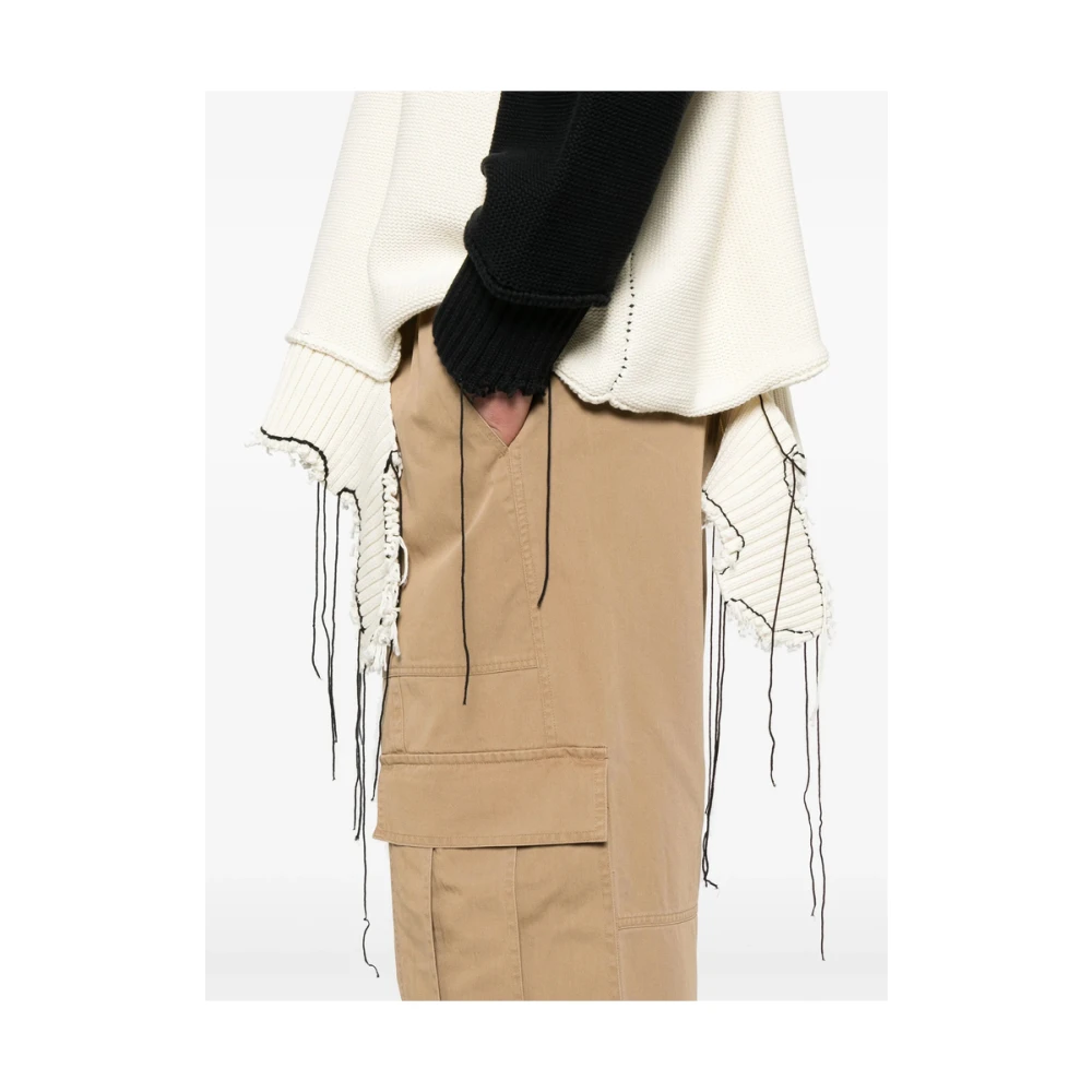Isabel Benenato Cargo Zak Beige Trekkoord Broek Brown Heren