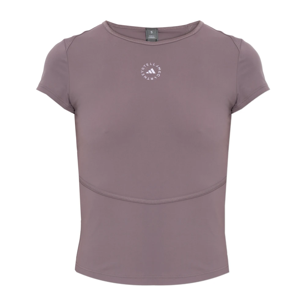 Adidas By Stella Mccartney Women's Purple Training T-Shirts & Tops, L, Training T-Shirt