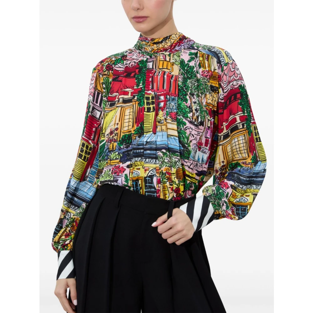 alice + olivia Multikleur Gestreepte Vakantiedromen Shirt Multicolor Dames