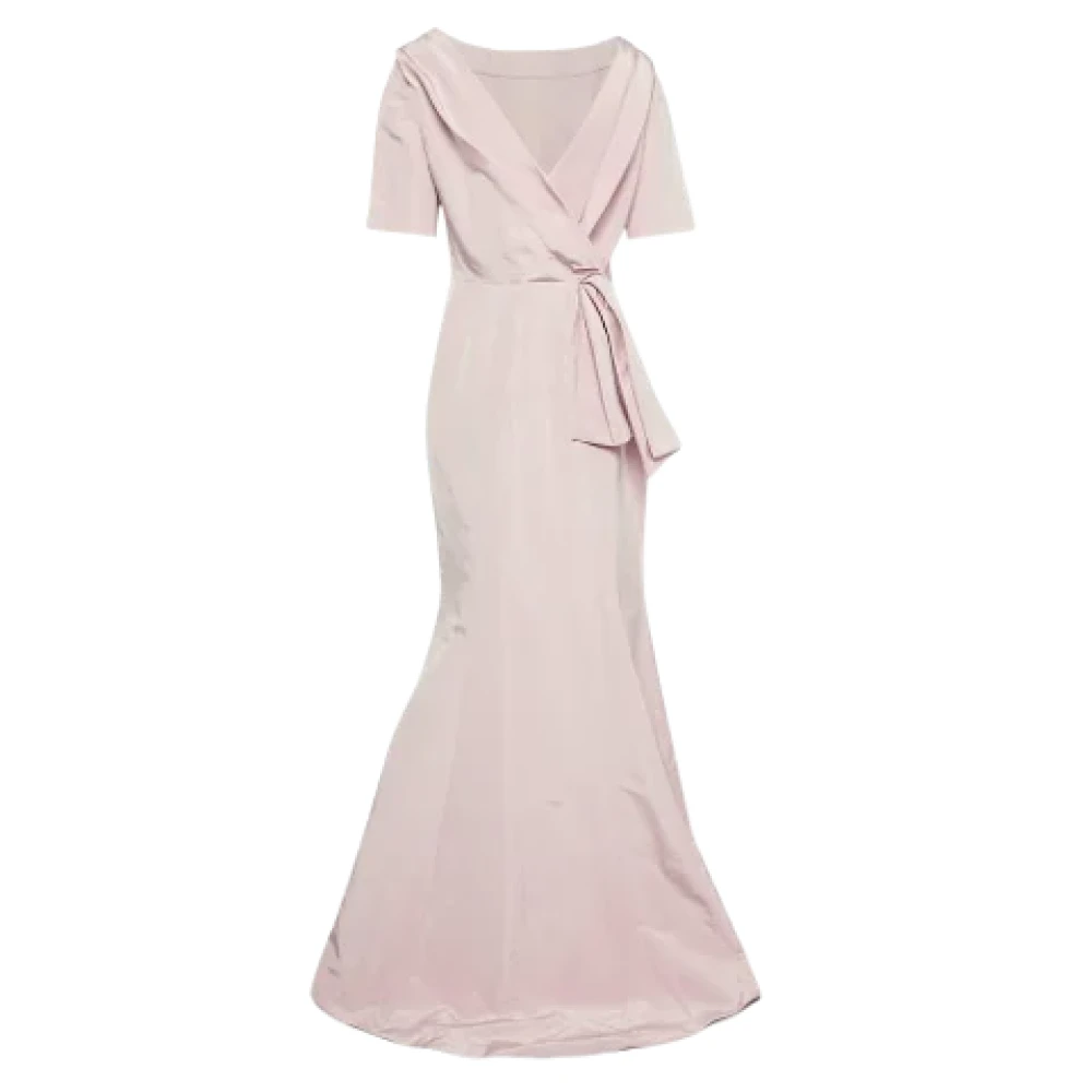 Carolina Herrera Pre-owned Silk dresses Pink Dames