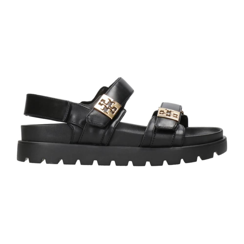 Tory Burch Women's Black Flat Sandals, 4 Uk, Touch Strap Sandal