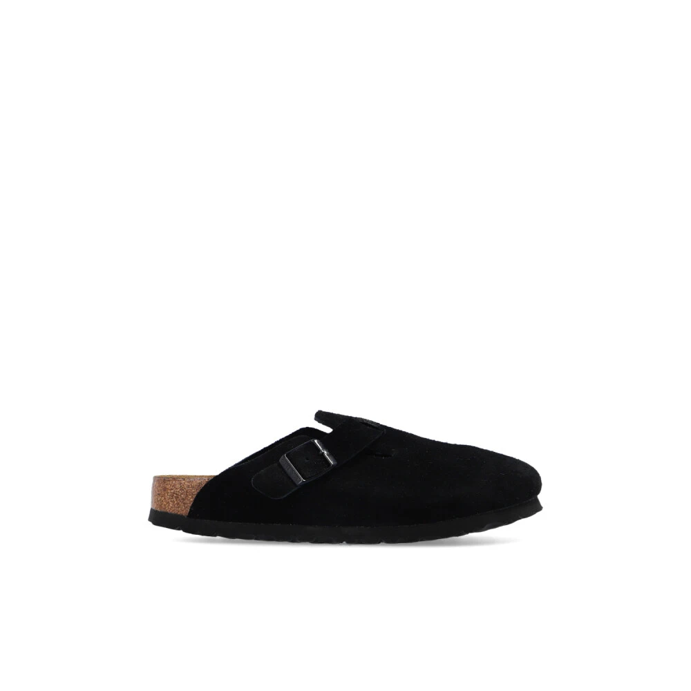 Birkenstock Unisex Black Mules, 8 Uk, Boston Soft Footbed Sandals Narrow