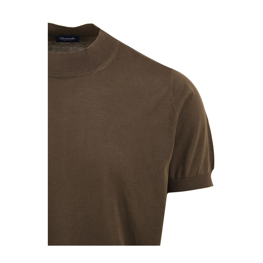 Drumohr Bruine T-shirt en Polo Collectie Brown Heren