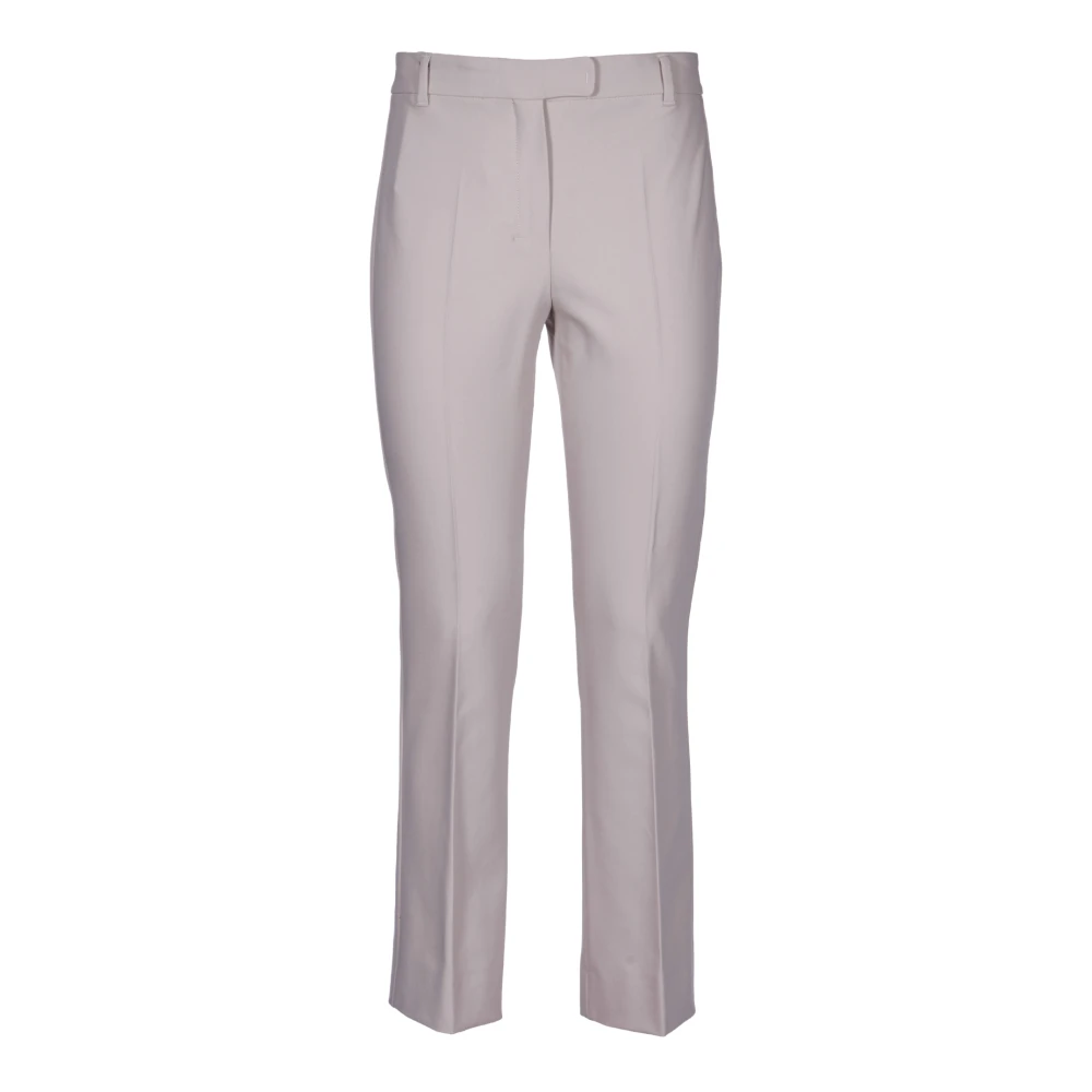 Max Mara Beige Katoenmix Slim Fit Broek Beige Dames