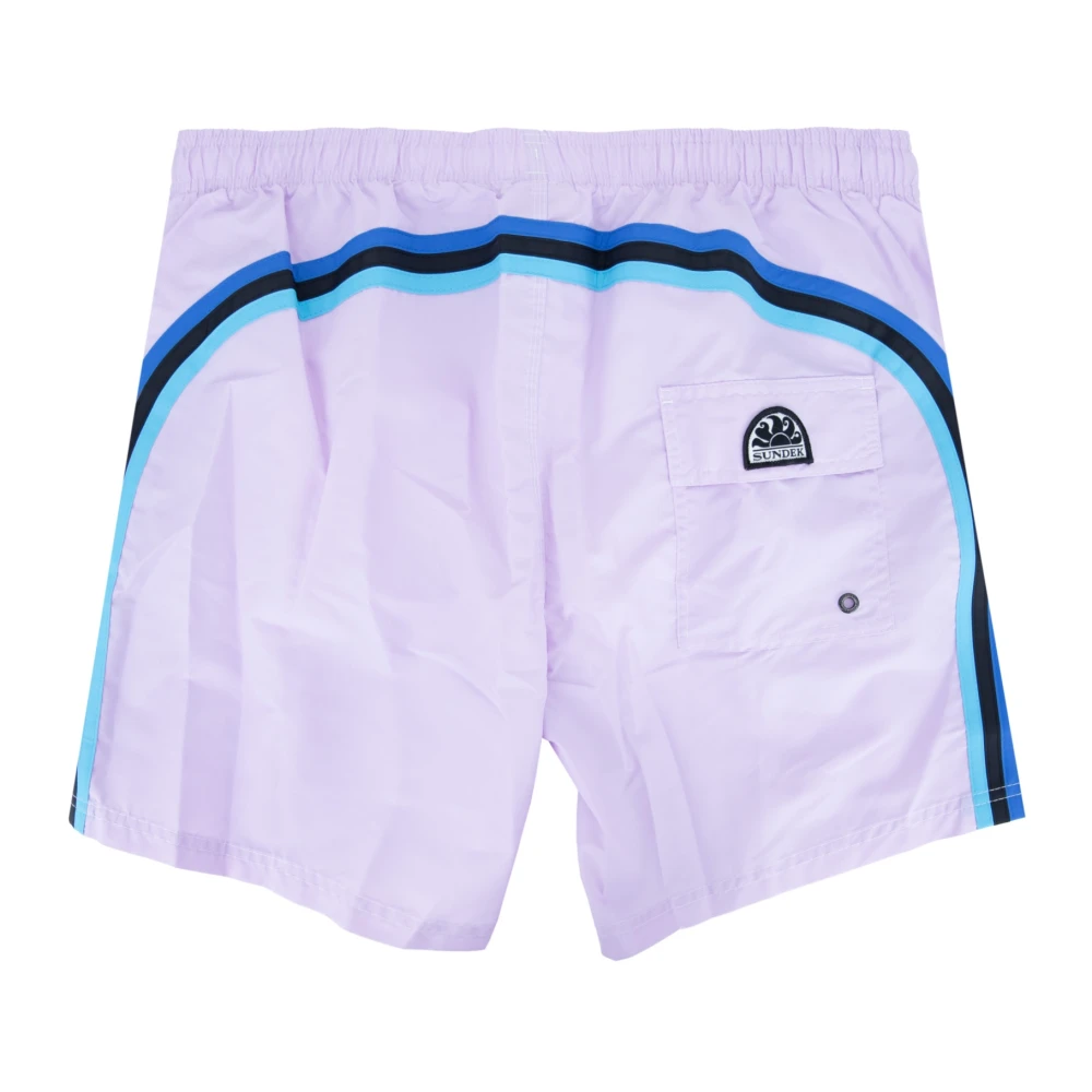 Sundek Heren Zwemshorts met Vetersluiting Purple Heren