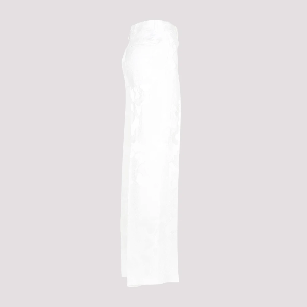 Dries Van Noten Witte Pulley Wollen Broek White Dames