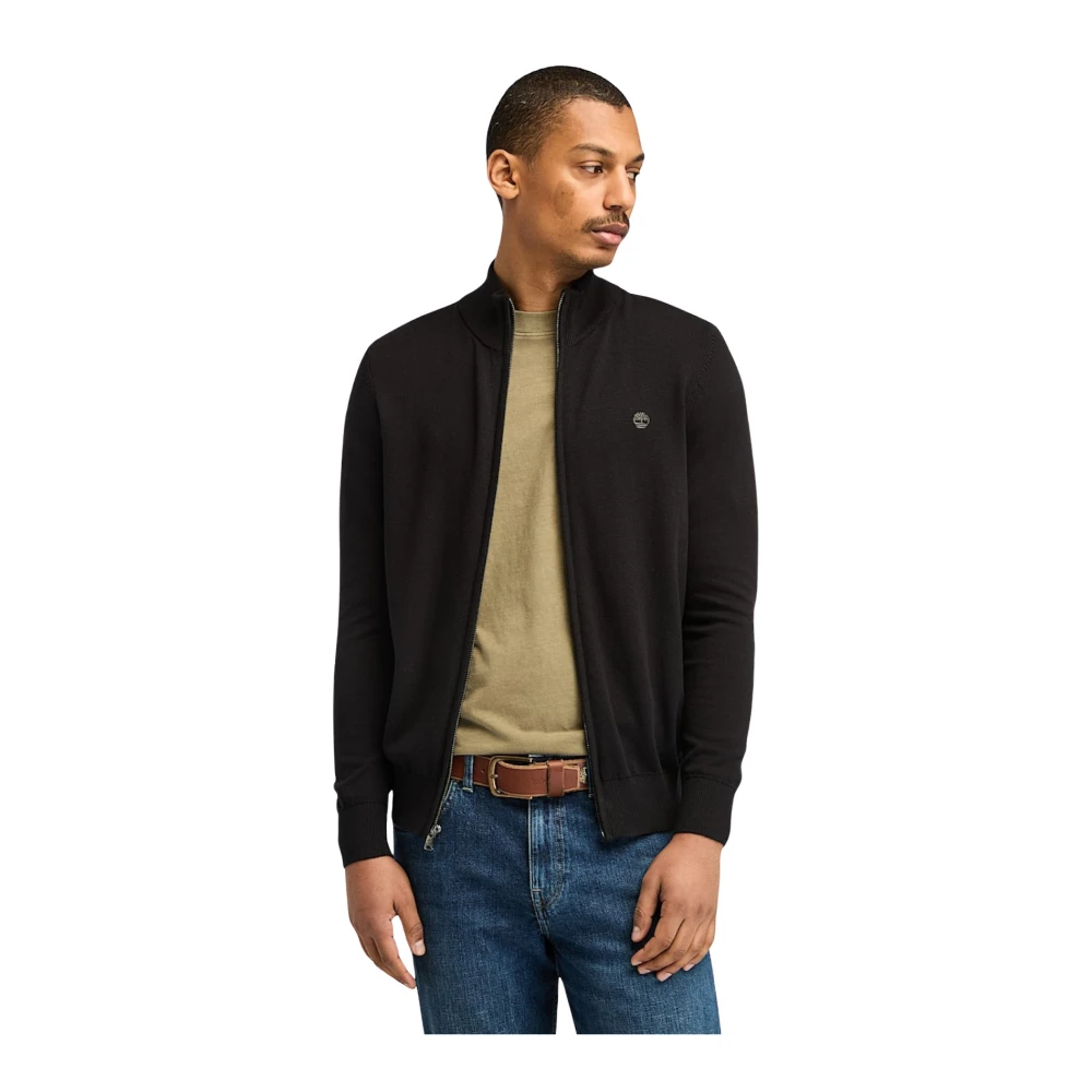 Timberland River Zip Cardigan Sweater Black Heren