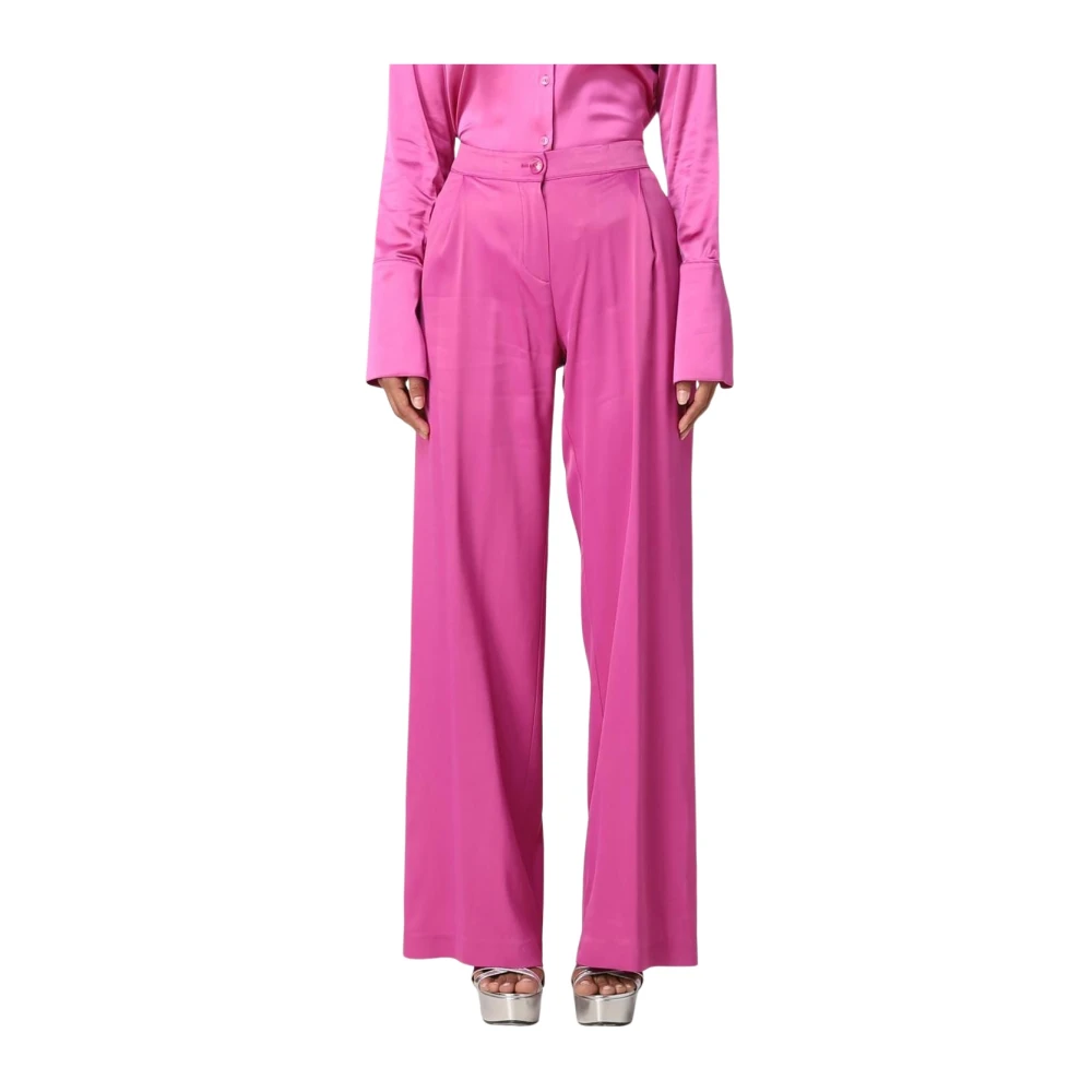 Patrizia Pepe Donna Rosa Pantaloni A Gamba Larga