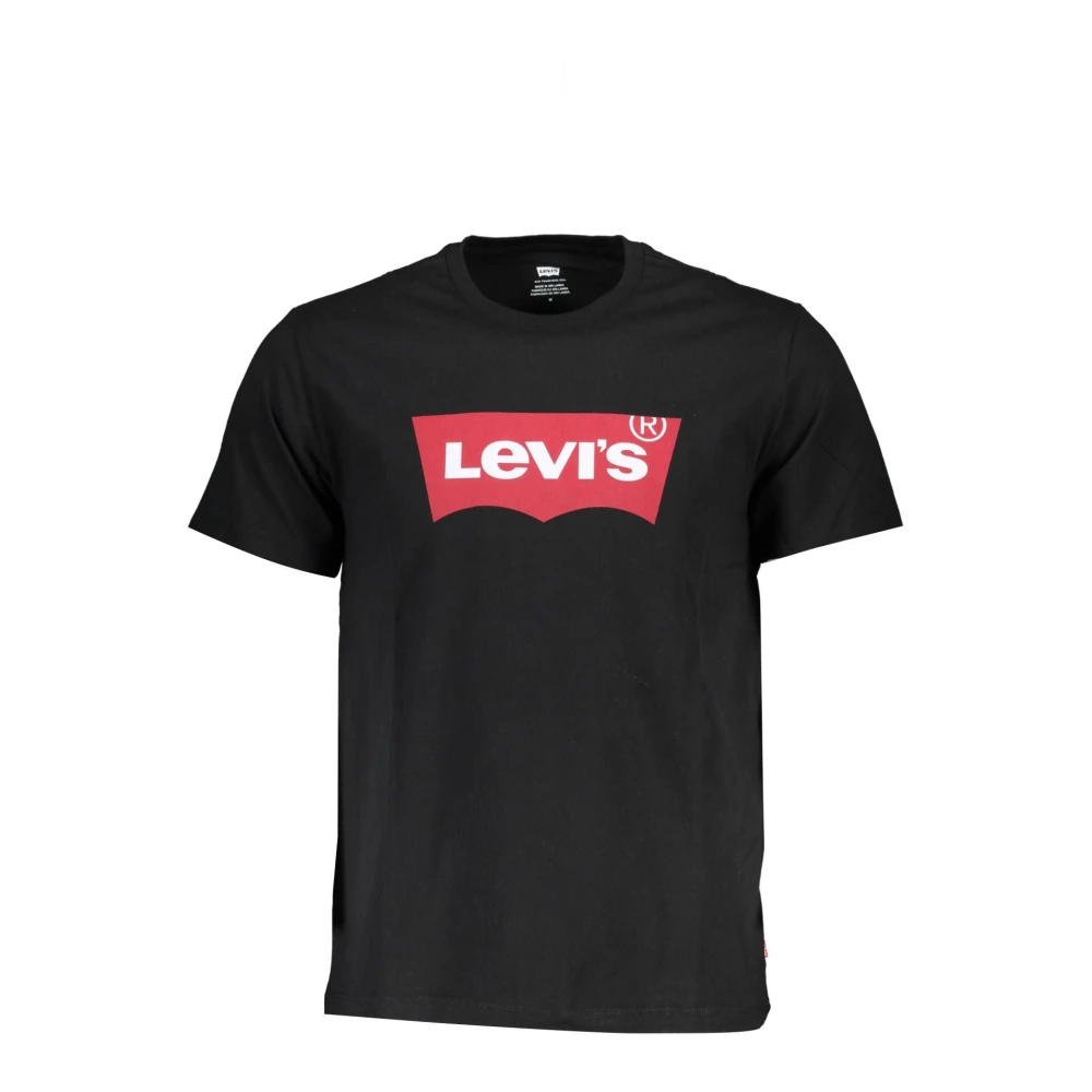 Levi's Men's Black Cotton T-Shirt With Print Large