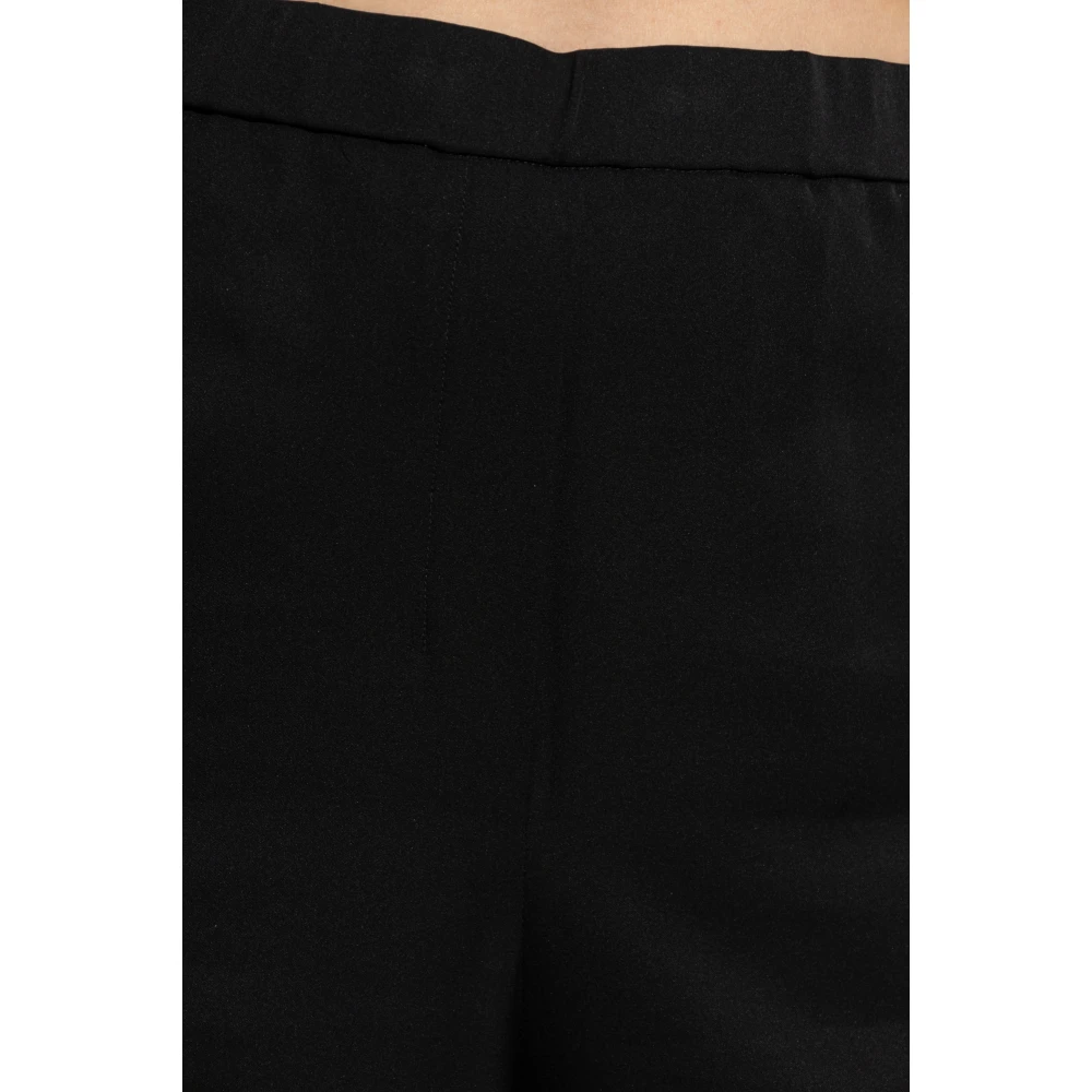 Theory Zijden loszittende broek Black Dames