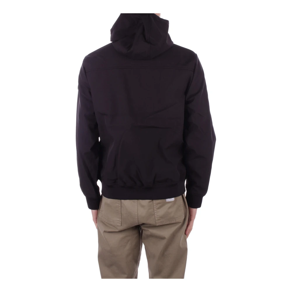 Only & Sons Zwarte jas met capuchon en ritszakken Black Heren