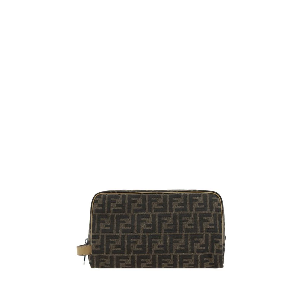 Fendi Men's Brown Toilet Bags, One Size, Iconic Ff Beauty Case