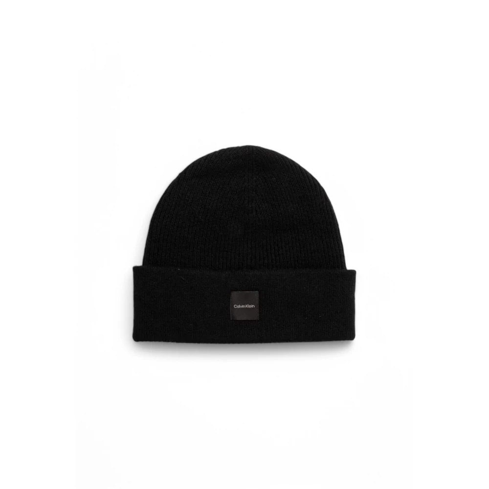 Calvin Klein Luxe Cashmere Cap voor Vrouwen Black Dames