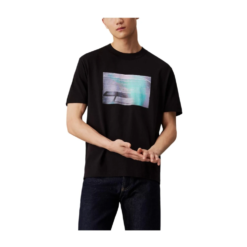 Calvin Klein Basketbalveld T-shirt Black Heren
