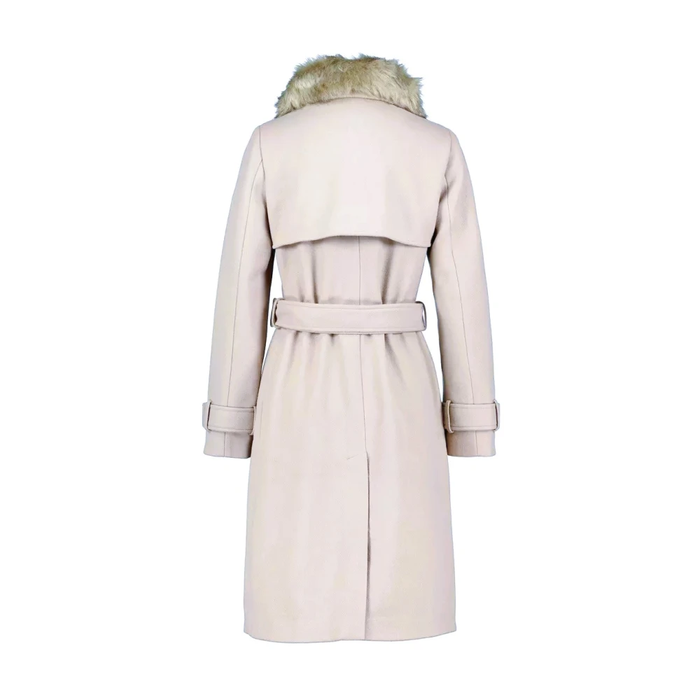 Hollies Elegante double-breasted jas met gouden knopen White Dames