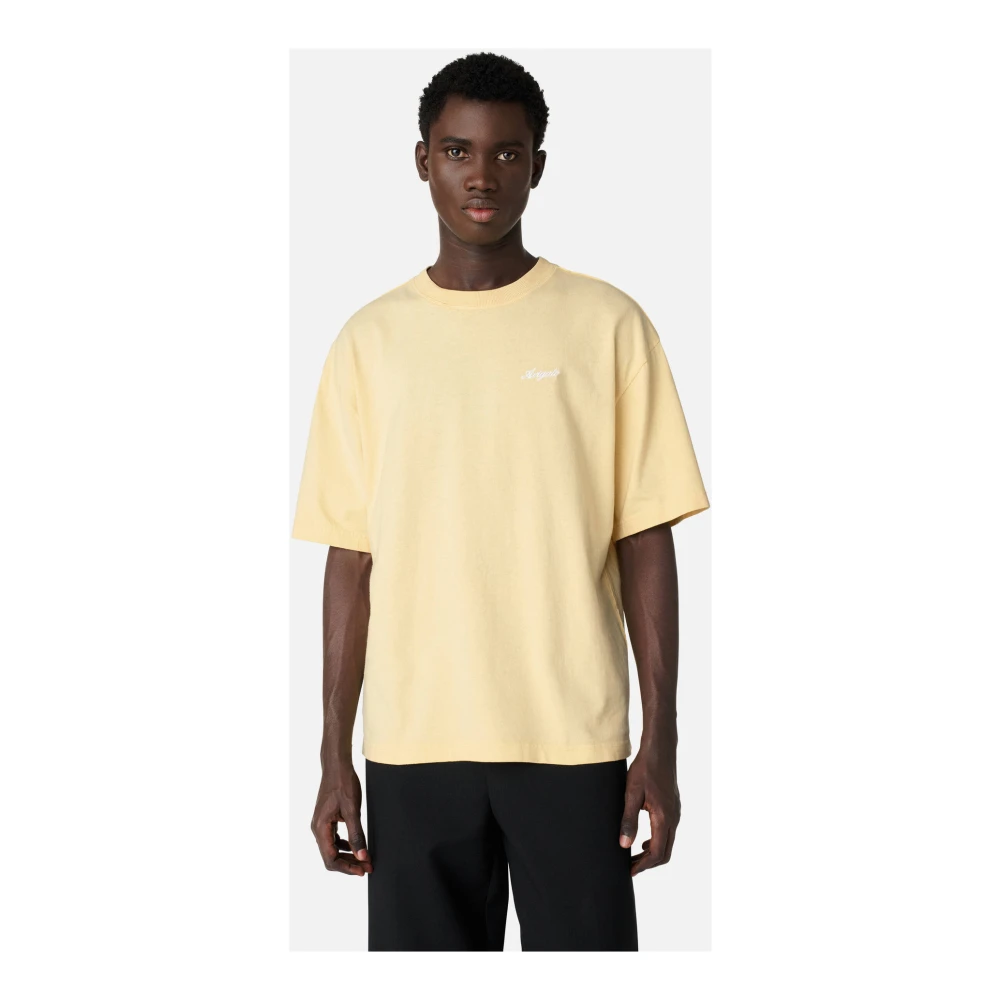 Axel Arigato Honor Washed T-Shirt Yellow Heren