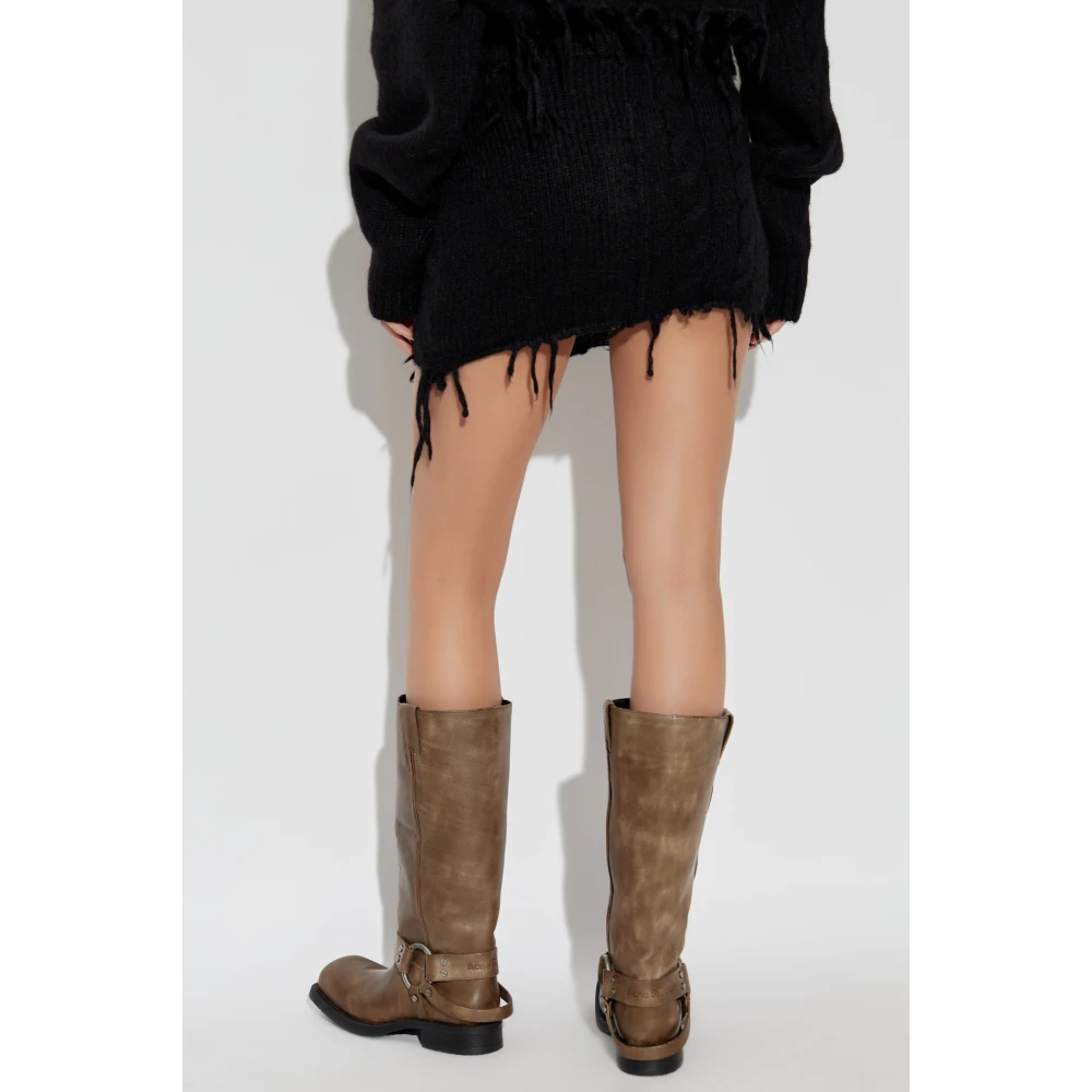 Vetements Wollen Rok Black Dames