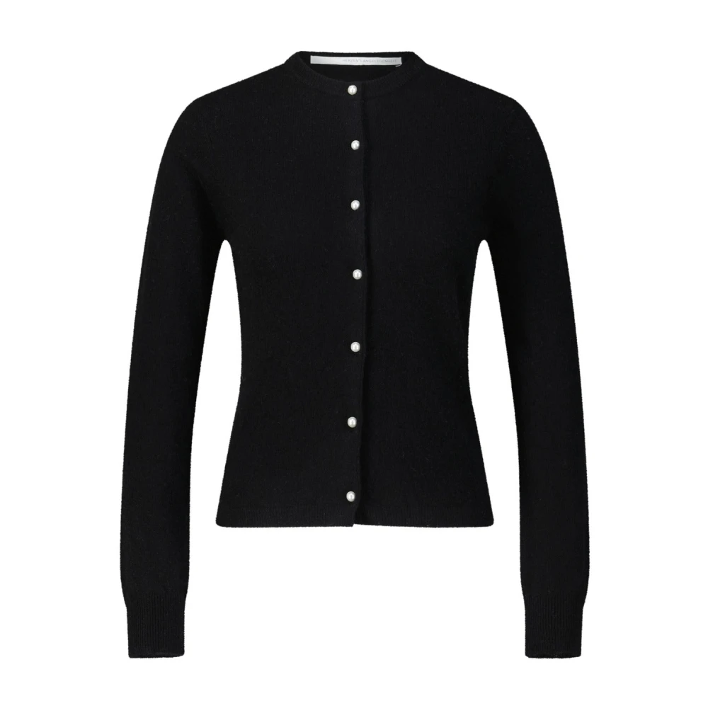 Herzen's Angelegenheit Kashmir Cardigan med Pärlknappar Black, Dam