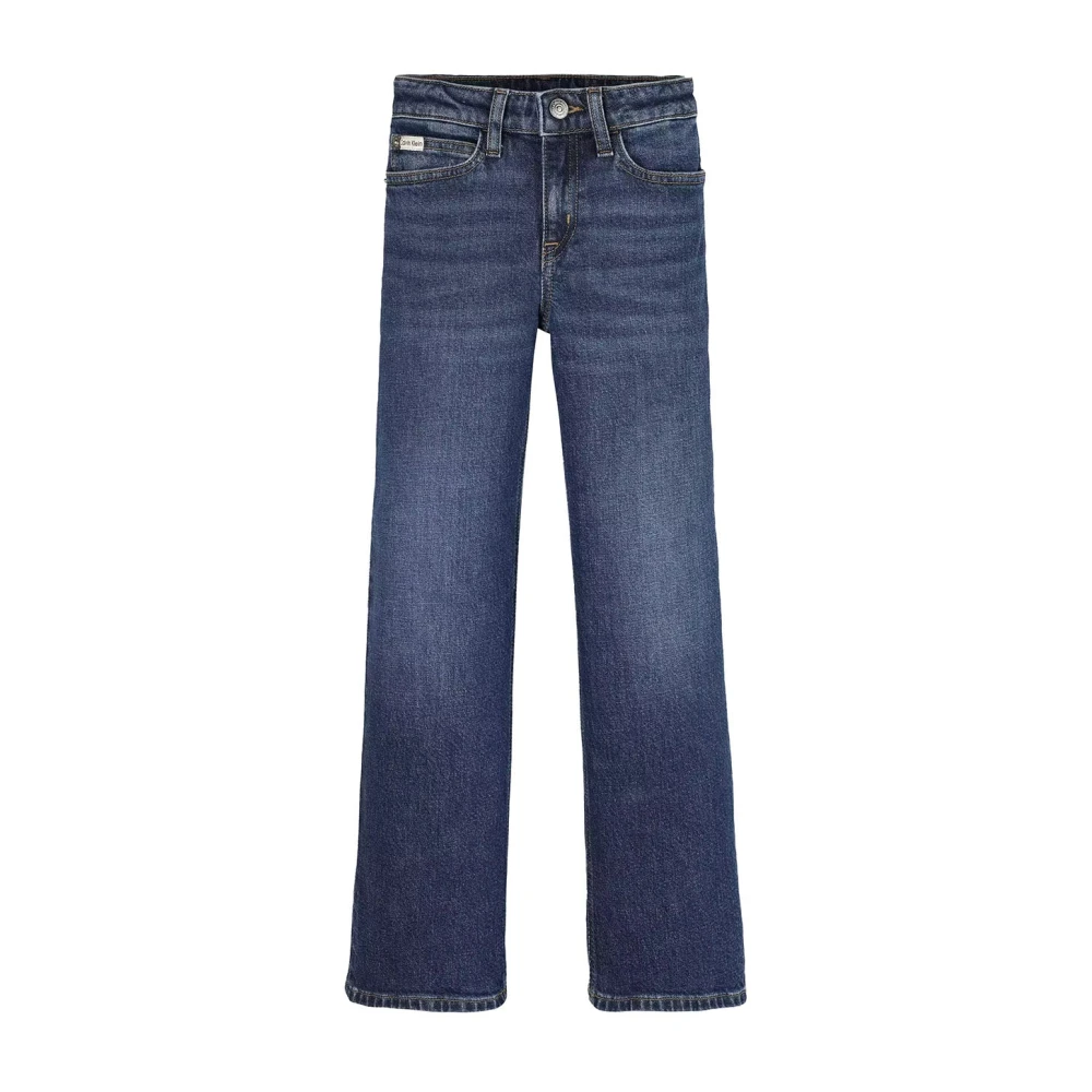 Calvin Klein Jeans , Jeans, Female, Blue, 10 Y, Wide Leg Jeans