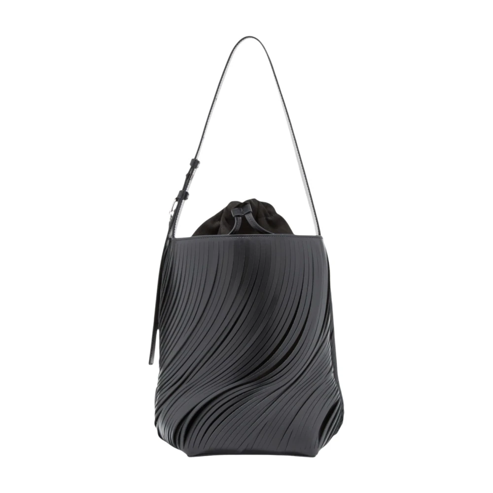 Emporio Armani Women's Black Bucket Bags, One Size, Deva Secchiello M Frange