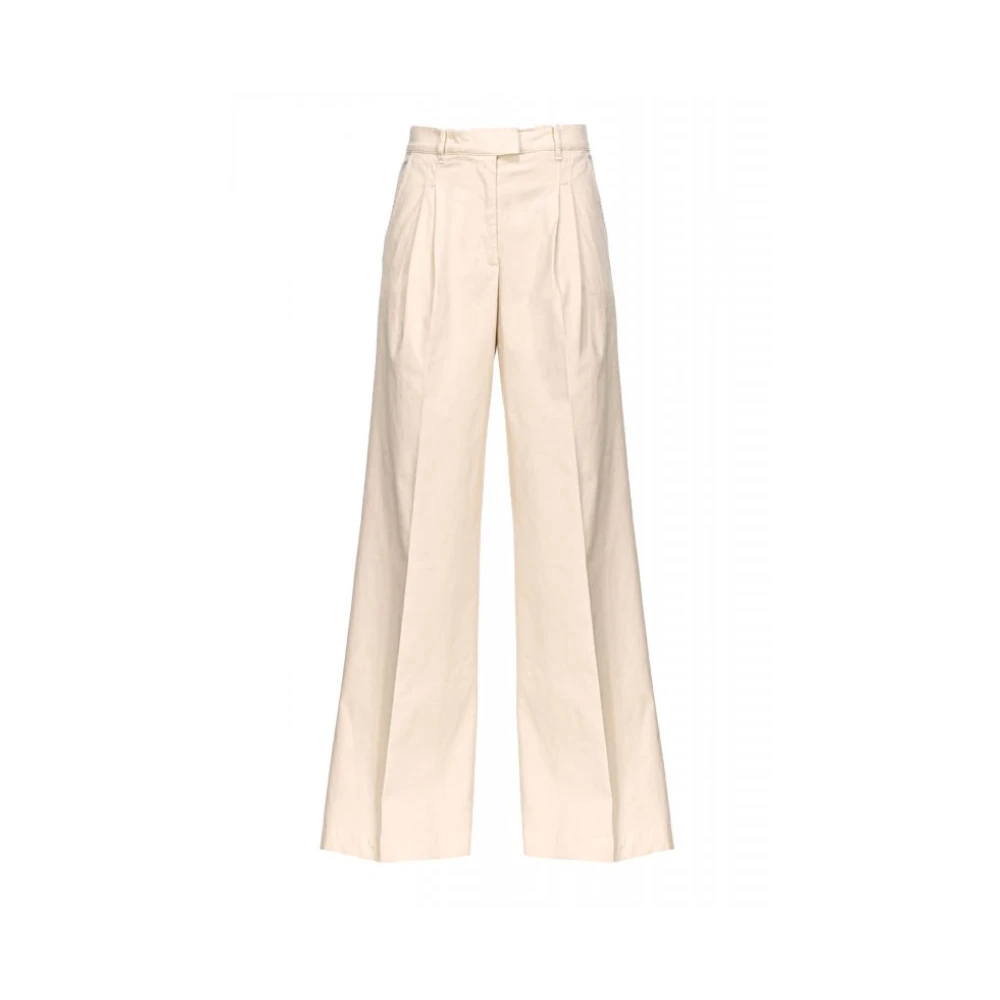 Pinko Vrouw Beige Broeken Dames, M, Wide Broeken