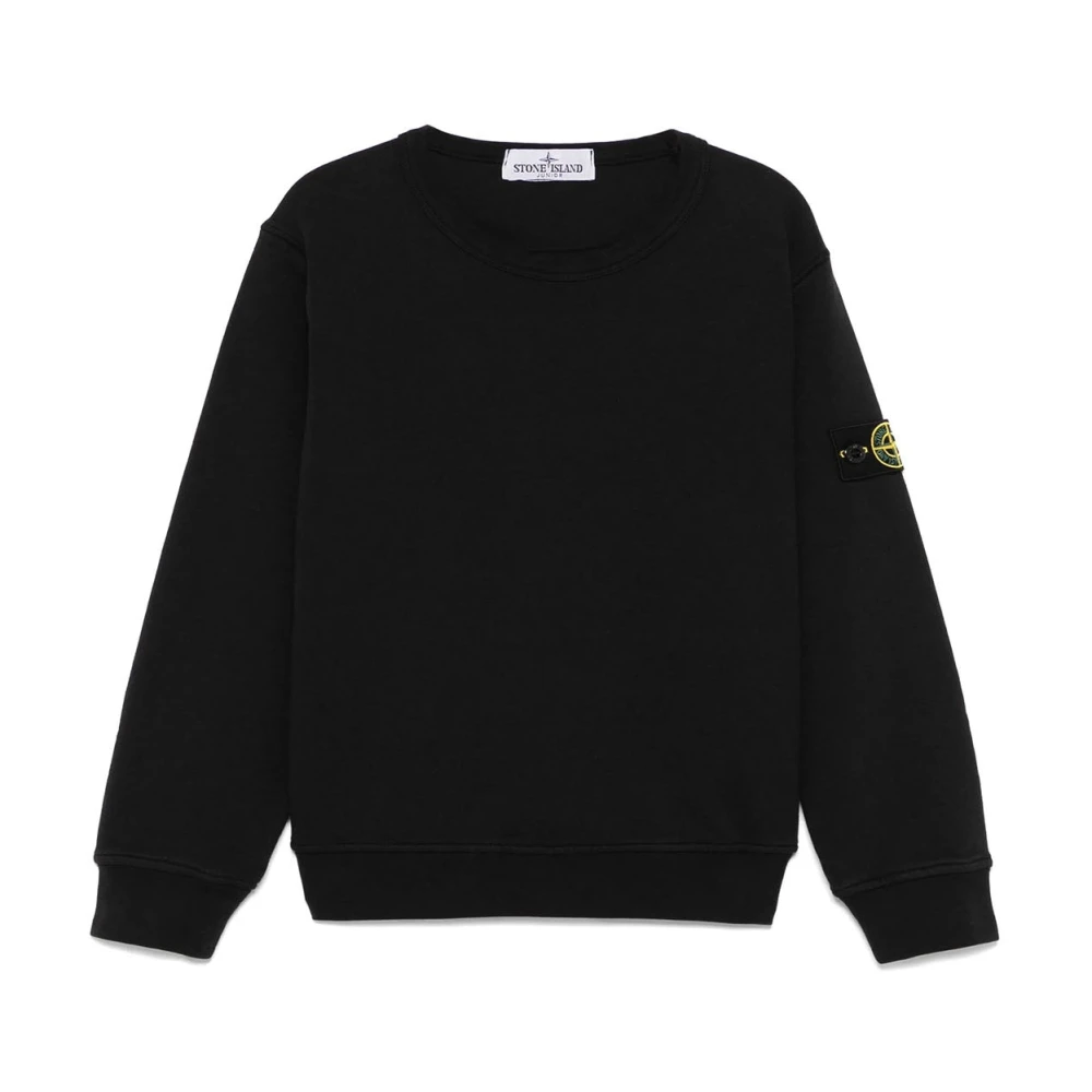 Stone Island Black Joggers - Male - Kids Sweatshirts - 8 Y - Kids