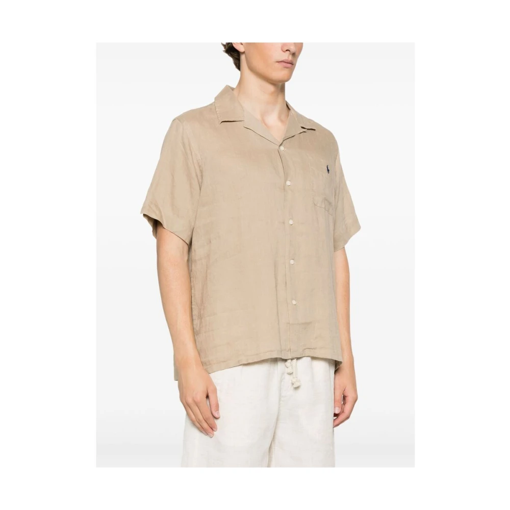 Ralph Lauren Short Sleeve Shirt Beige Heren
