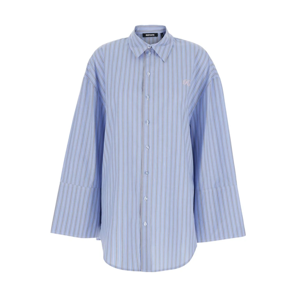 Rotate Birger Christensen Women's Blue Poplin Oversized Shirt - Shirts - Xs - Blouses & Shirts