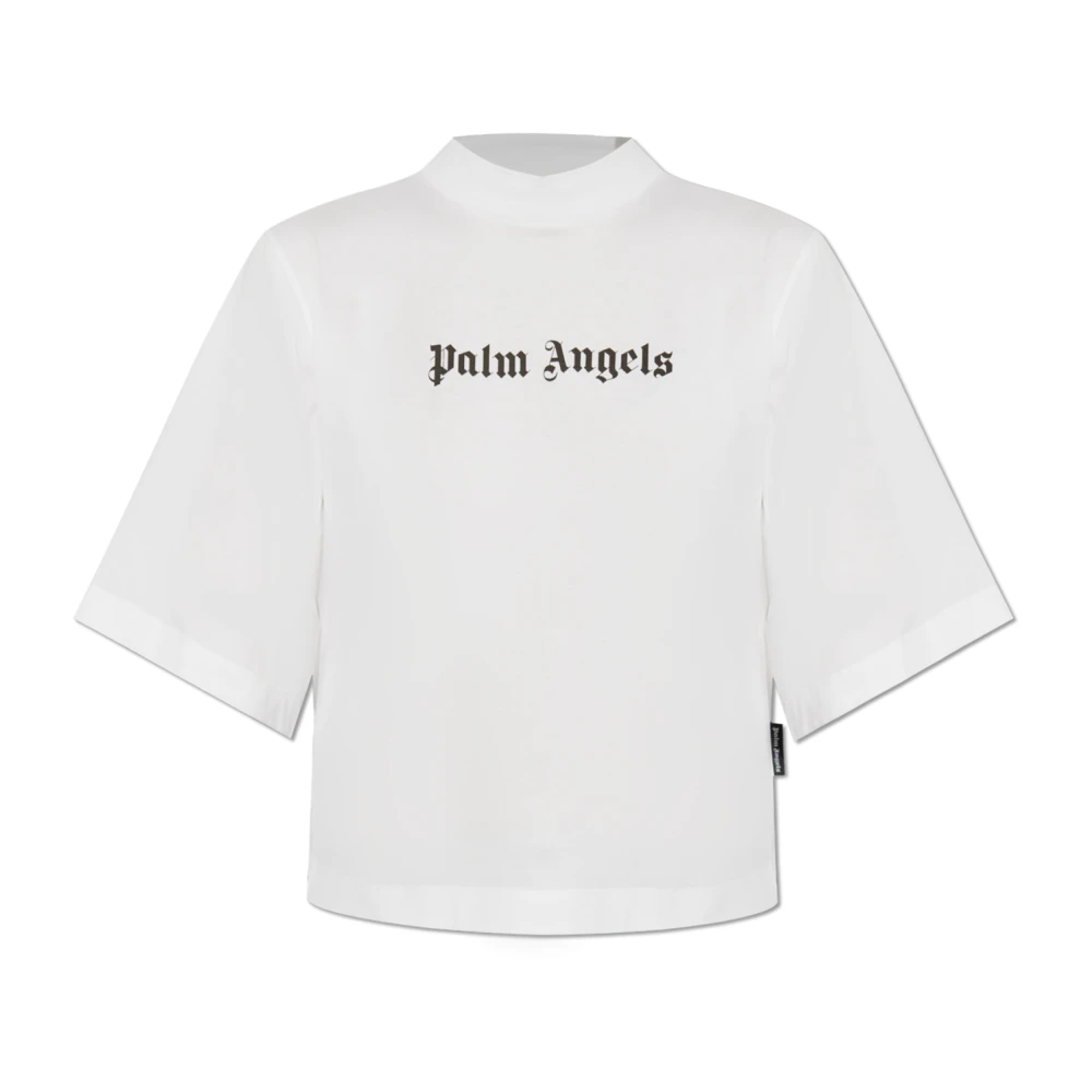 Palm Angels T-shirt met logo White Dames