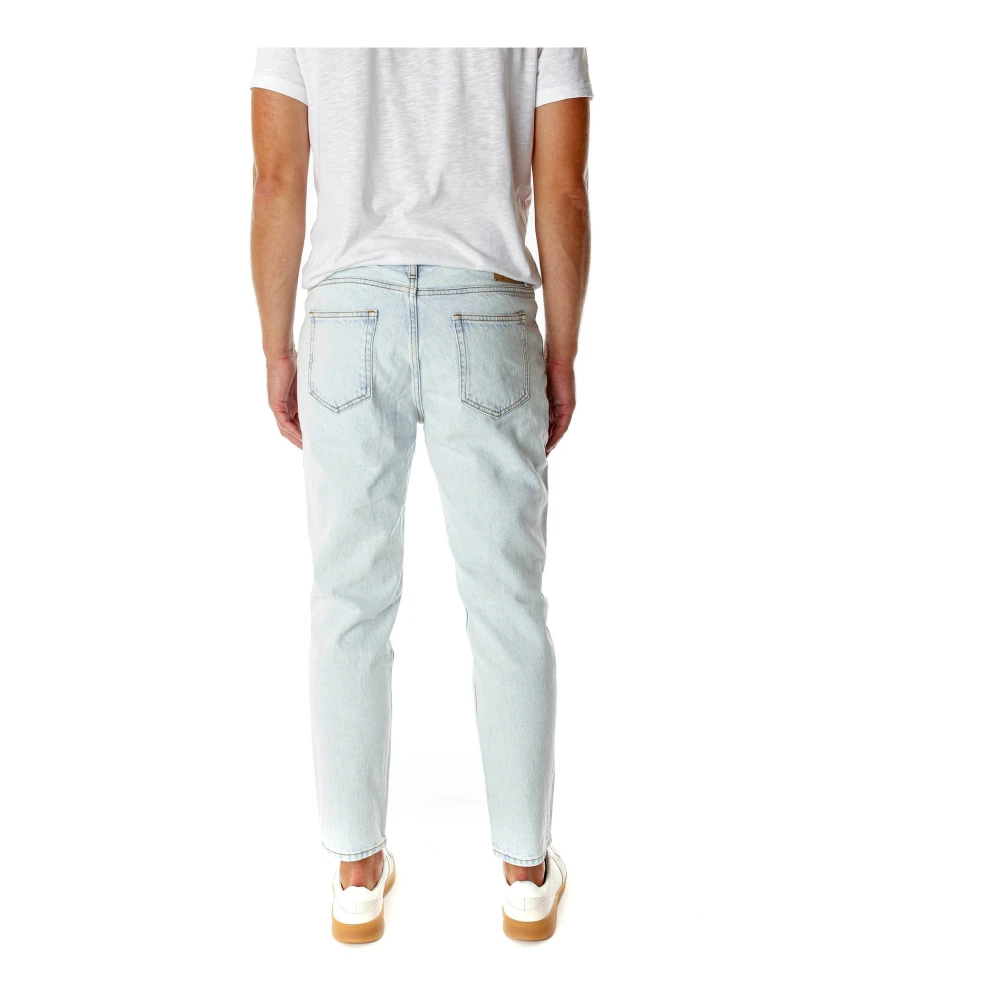 American vintage Tapered Fit Mid Waist Jeans Blue Heren