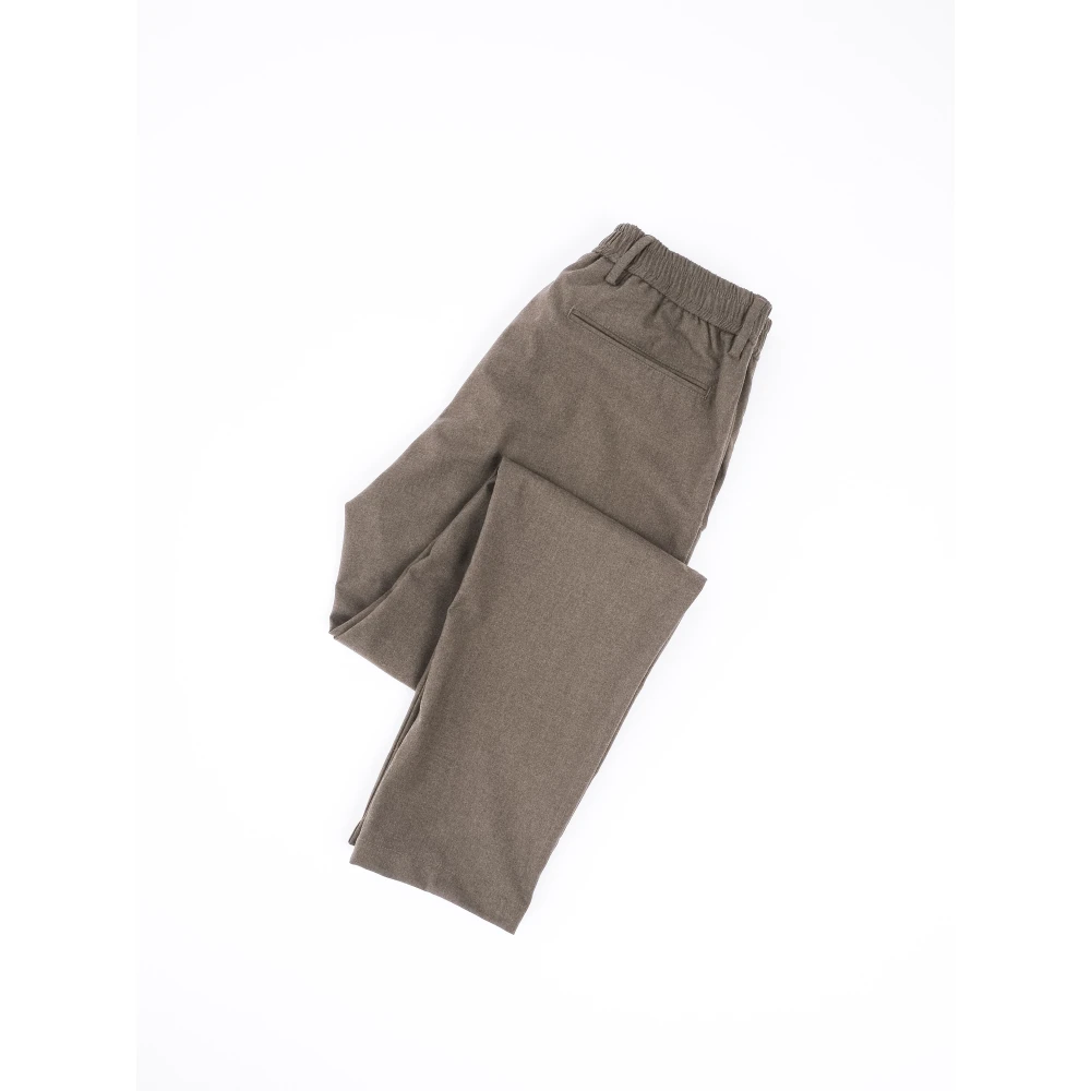 White Sand Luxe wol touch broek Green Heren