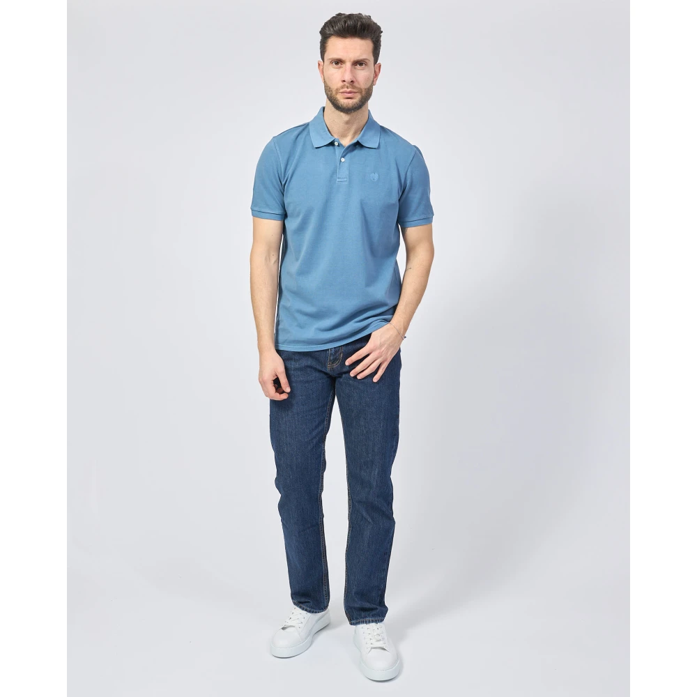 Ecoalf Biologisch Katoenen Polo Blauw Blue Heren