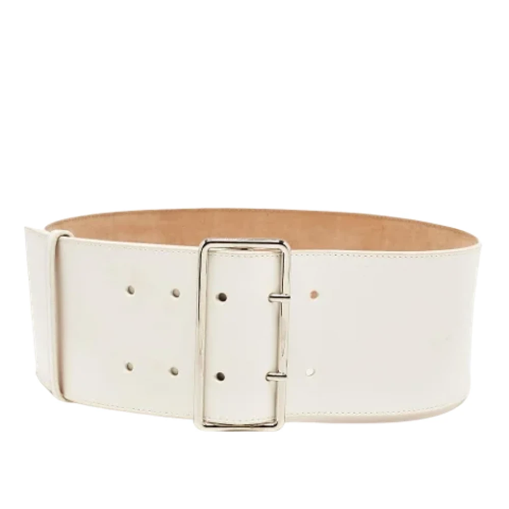 Alexander McQueen Pre-owned Leather belts White Dames