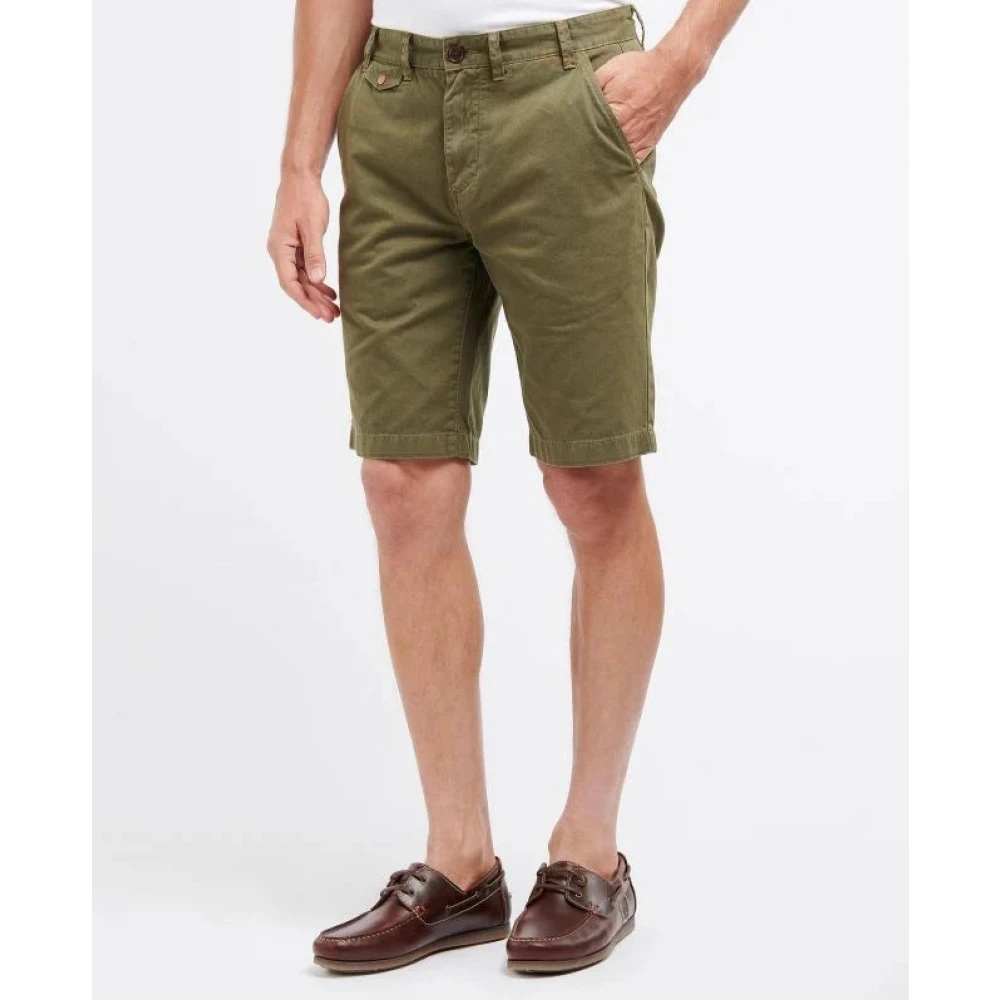 Barbour Twill Shorts Green Heren