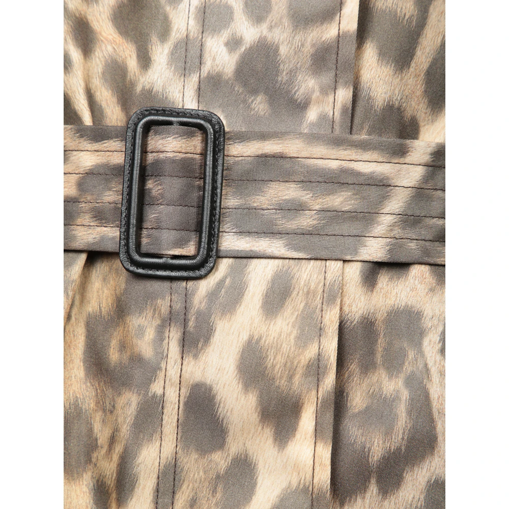 Stella Mccartney Leopard Oversized Trench Coat Multicolor Dames